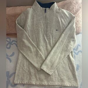 Vineyard Vines Men's Gray Quarter-Zip Sweatershirt